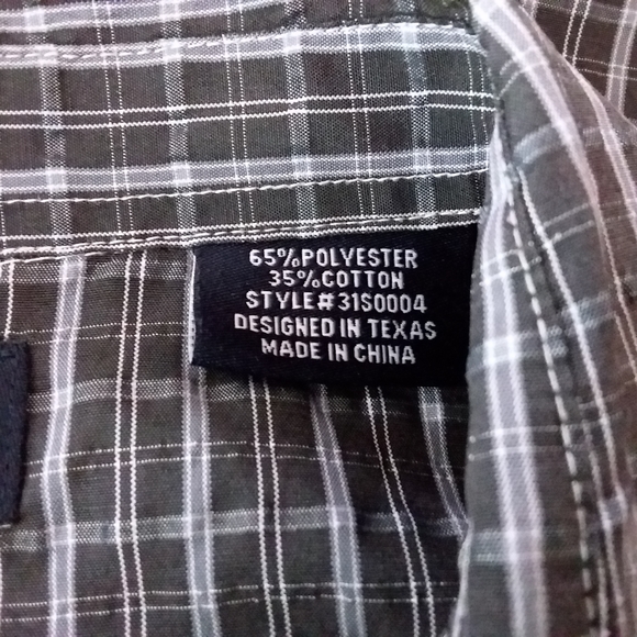 Panhandle Slim Shirt Pearl Snaps S/S Spread Collar - Picture 6 of 7